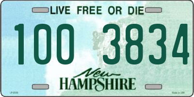 NH license plate 1003834