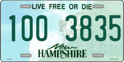 NH license plate 1003835