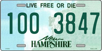 NH license plate 1003847