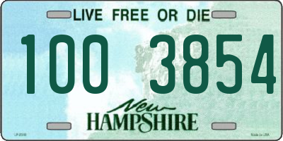 NH license plate 1003854