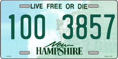 NH license plate 1003857