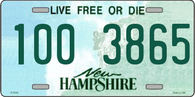 NH license plate 1003865