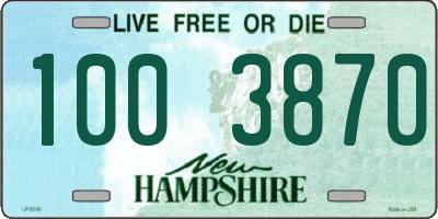 NH license plate 1003870