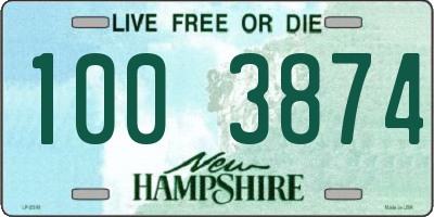 NH license plate 1003874