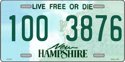 NH license plate 1003876