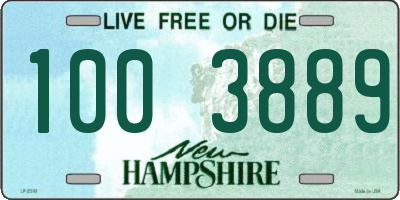 NH license plate 1003889