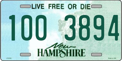 NH license plate 1003894