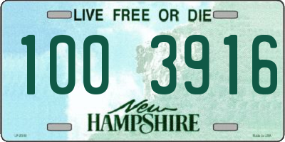 NH license plate 1003916