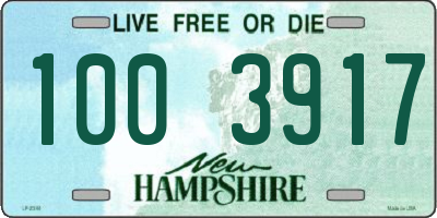 NH license plate 1003917