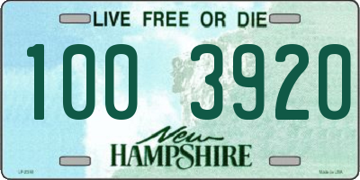 NH license plate 1003920