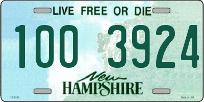 NH license plate 1003924