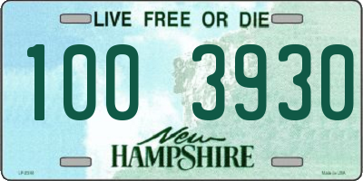 NH license plate 1003930