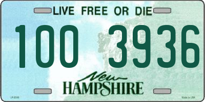 NH license plate 1003936