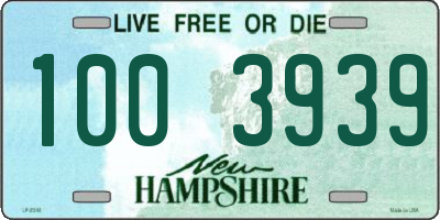 NH license plate 1003939