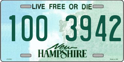 NH license plate 1003942