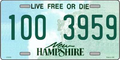 NH license plate 1003959