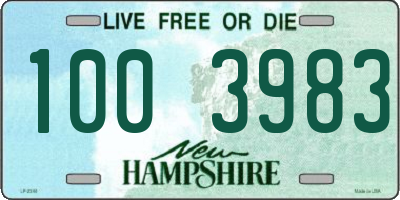 NH license plate 1003983