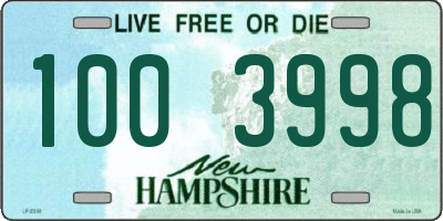 NH license plate 1003998