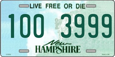 NH license plate 1003999