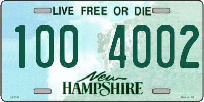 NH license plate 1004002