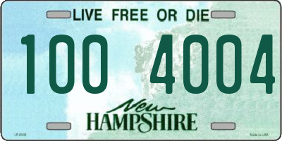 NH license plate 1004004