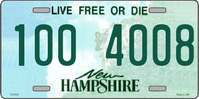 NH license plate 1004008