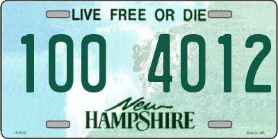 NH license plate 1004012