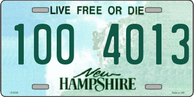 NH license plate 1004013