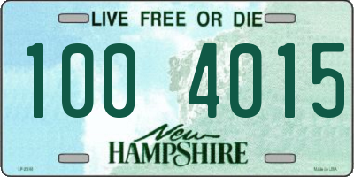 NH license plate 1004015