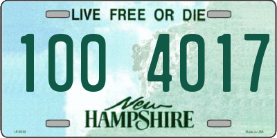 NH license plate 1004017