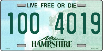 NH license plate 1004019