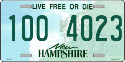 NH license plate 1004023