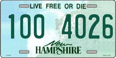 NH license plate 1004026