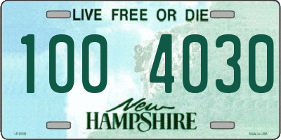 NH license plate 1004030