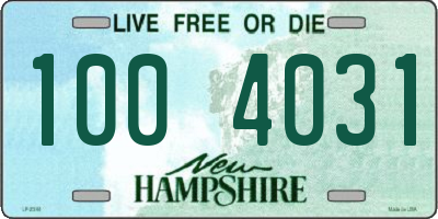 NH license plate 1004031