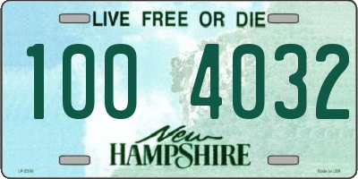 NH license plate 1004032