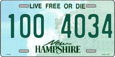 NH license plate 1004034