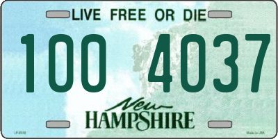 NH license plate 1004037