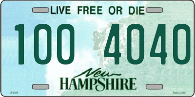 NH license plate 1004040