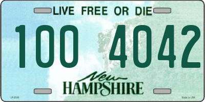 NH license plate 1004042