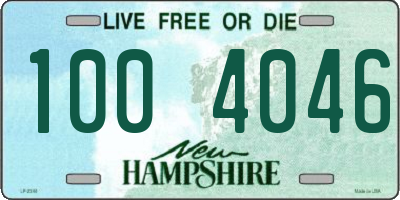 NH license plate 1004046
