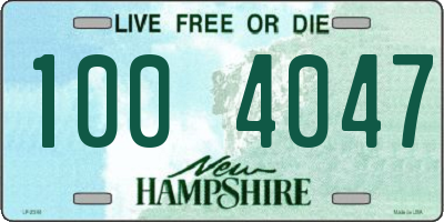 NH license plate 1004047