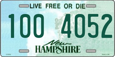 NH license plate 1004052