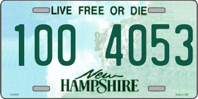 NH license plate 1004053