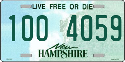 NH license plate 1004059