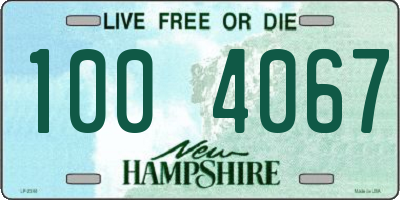 NH license plate 1004067