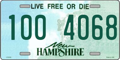 NH license plate 1004068