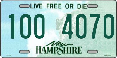 NH license plate 1004070