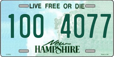 NH license plate 1004077