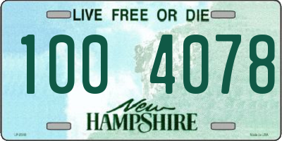 NH license plate 1004078